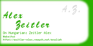 alex zeitler business card